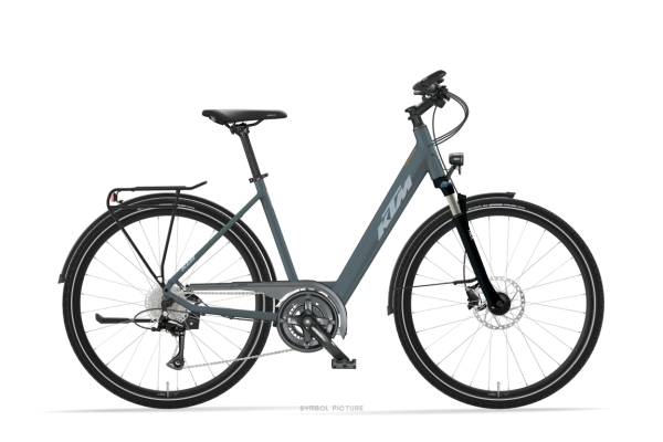 KTM LIFE RIDE BLUEGREY MATT 28" 2027 Onroad Trekking Easy Entry Kerékpár - szürke