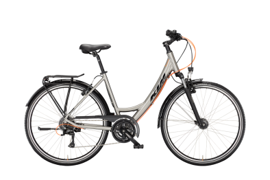 KTM LIFE JOY CORE GREY 28 2027 Onroad Trekking Easy Entry Kerékpár - szürke