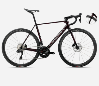 Orbea Orca M35i Országúti Kerékpár 2025 Wine Red Carbon View-Titanium (Gloss) - piros