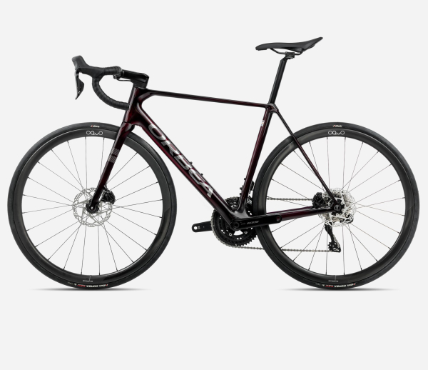Orbea Orca M35i Országúti Kerékpár 2025 Wine Red Carbon View-Titanium (Gloss) - piros