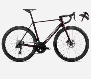Orbea Orca M30iLTD PWR Országúti Kerékpár 2025 Wine Red Carbon View-Titanium (Gloss) - piros
