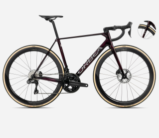 Orbea Orca M20iLTD Országúti Kerékpár 2025 Wine Red Carbon View-Titanium (Gloss) - piros