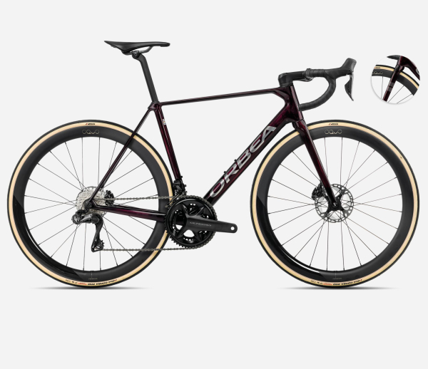 Orbea Orca M20iLTD Országúti Kerékpár 2025 Wine Red Carbon View-Titanium (Gloss) - piros