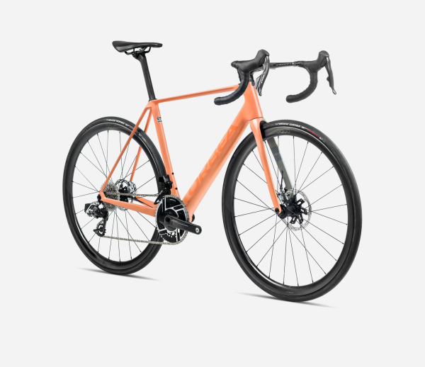 Orbea Orca M21eLTD PWR Országúti Kerékpár 2025 Orange Cloud (Matt) - Stone Blue (Matt-Gloss) - narancssárga