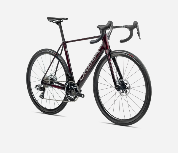 Orbea Orca M21eLTD PWR Országúti Kerékpár 2025 Wine Red Carbon View-Titanium (Gloss) - piros