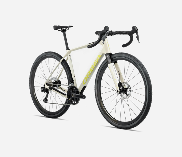 Orbea Terra M21eTeam 1X Gravel Kerékpár 2025 Ivory White - Spicy Lime (Gloss) - fehér