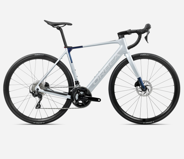 Orbea Gain M30 353 Wh Elektromos Endurance Országúti Kerékpár 2025 Halo Silver (Matt) - Blue Carbon View (Gloss) - ezüst