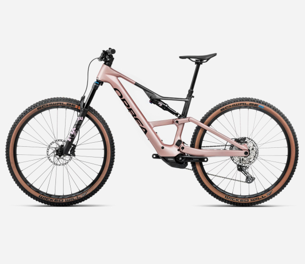 Orbea RISE SL M20 420W Elektromos Fully MTB Kerékpár - Desert Rose - Carbon Raw (Matt) - rózsaszín