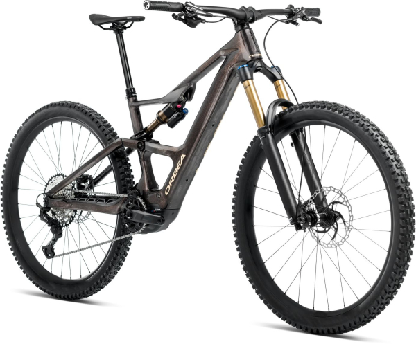 Orbea RISE LT M-TEAM 420W Elektromos Fully MTB Kerékpár - Cosmic Carbon View - Golden Sand (Gloss) - carbon