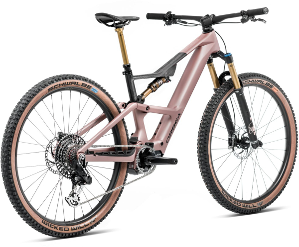 Orbea RISE LT M-TEAM 420W Elektromos Fully MTB Kerékpár - Desert Rose - Carbon Raw (Matt) - rózsaszín