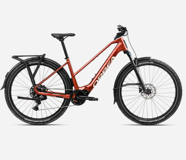 Orbea Kemen Adv 30 MID 29" 540 Wh Urban All Terrain Elektromos Trekking Kerékpár 2025 Mars Red - Ivory White (Gloss) - piros