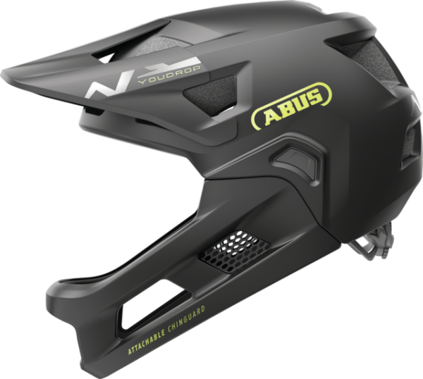 Abus Youdrop Full Face Gyerek Kerékpár Sisak Velvet Black - fekete