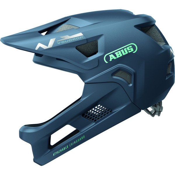Abus Youdrop Full Face Gyerek Kerékpár Sisak Midnight Blue - kék