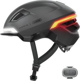 Abus Hyp-E Ace Városi Kerékpáros sisak Beépített LED Világítással - Volcano Titan
