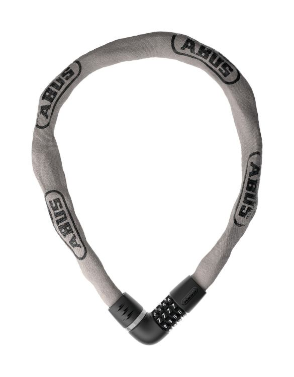 Abus láncos kerékpár lakat Számzárral Tresor 6807C/110, tec grey (7mm)