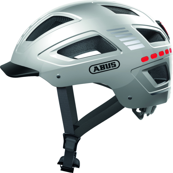 Abus Hyban 2 In-Mold Városi Kerékpáros sisak LED Világítással - Signal Silver
