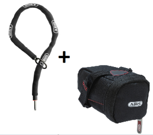 Abus kiegészítő lánc ACH CLASSIC Adaptor Chain 5.5KS/85 patkó lakathoz és Alarmbox 2.0-hoz + ST5950, fekete
