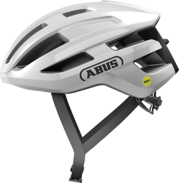 Abus Powerdome Mips In-Mold Országúti Kerékpáros sisak - Shiny White