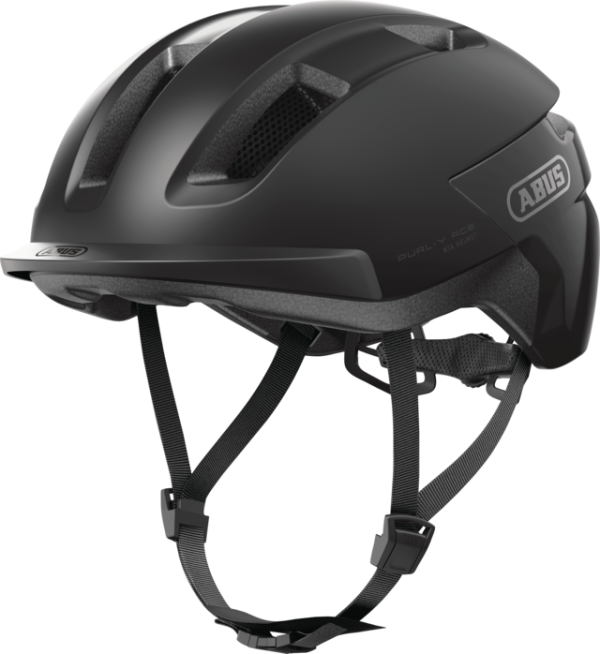Abus Purl-Y Ace Városi Kerékpáros sisak Beépített LED Világítással - Velvet Black