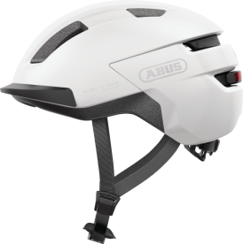 Abus Purl-Y Ace Városi Kerékpáros sisak Beépített LED Világítással - Polar White