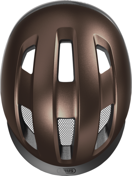 Abus Purl-Y Ace Városi Kerékpáros sisak Beépített LED Világítással - Metallic Copper