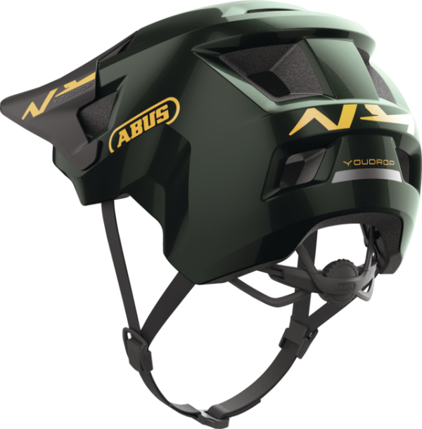 Abus Youdrop Full Face Gyerek Kerékpár Sisak Moss Green - zöld