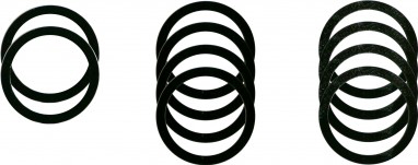 BBB BBO-91 ShimSet Hézagoló Szett 24mm-es Tengelyre (2x2,5mm 4x1,0mm 4x0,5mm) - ezüst