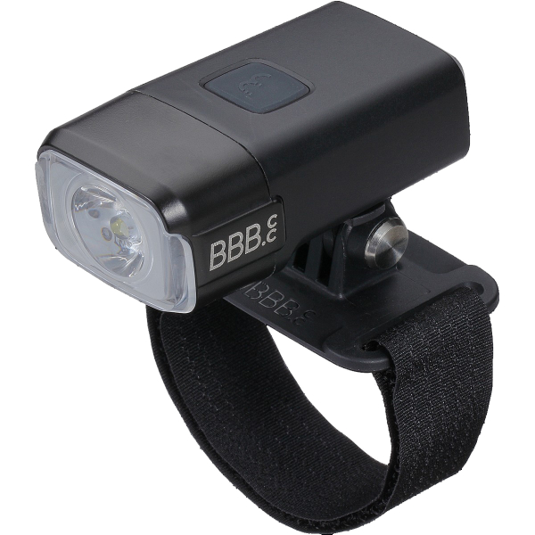 BBB Cycling Kerékpáros első lámpa sisakra BLS-162 AdventureStrike, 600 lumen, 3 mód, micro USB tölthető 2000mAh akku, tépőzáras GoPro felfogatással