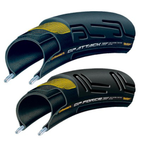 Continental Grand Prix Attack & Force Szett Fekete/Skin Black Chilli Külsőgumi 1pár 22/24mm - fekete