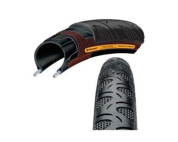 Continental Grand Prix 4-Season Fekete/DuraSkin Országúti Külsőgumi - fekete