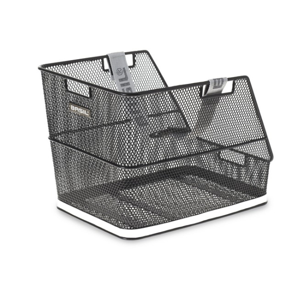 Basil Class Hátsó Kosár Fix Rögzítéssel - fekete