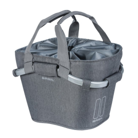 Basil Classic Carry All Klickfix Levehető Kerékpár Első Kosár Tartó Nélkül - szürke