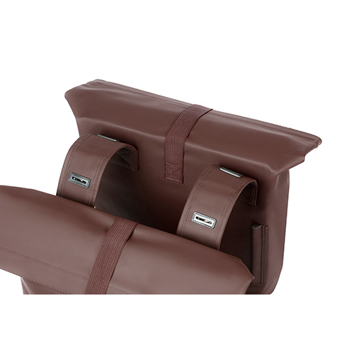 Basil City Double Bag Vegan Bőr Universal Bridge System Kerékpár Túratáska - barna