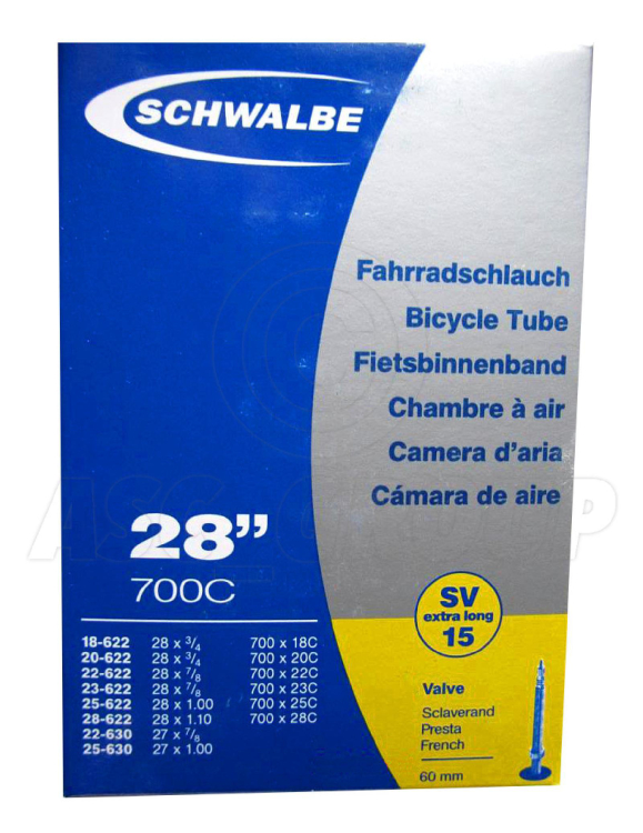 Schwalbe SVL15 18/28-622/630 OEM Csomagolás Belsőgumi