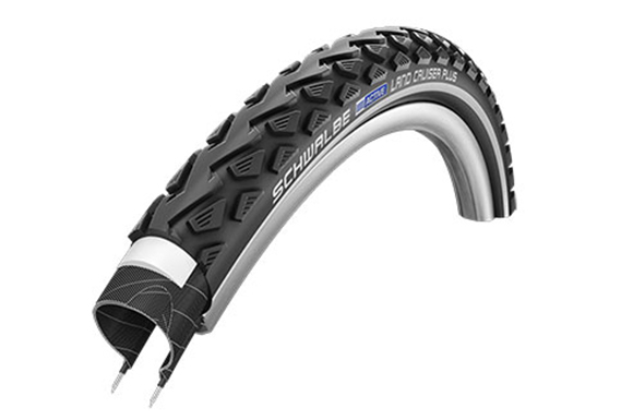 Schwalbe Road Cruiser Plus ActiveLine HS484 PunctureGuard GreenCompound TwinSkin Reflex Külsőgumi - fekete