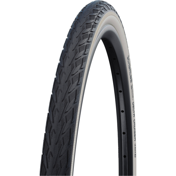 Schwalbe Delta Cruiser Plus ActiveLine HS431 GreenCompound TwinSkin Reflex Külsőgumi - fekete - fehér