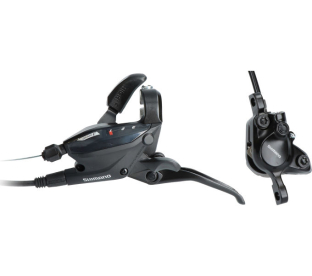 Shimano ST-EF505 + BR-MT200 Első Hidraulikus Tárcsafék 3 Sebességes Váltókarral - fekete