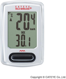 Cateye Velo Wireless+ Kerékpár Computer - fehér