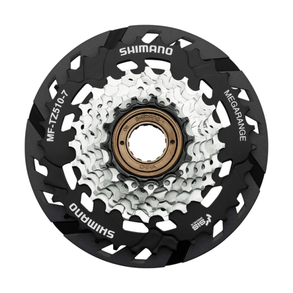 Shimano MF-TZ510 7 Sebességes Racsni Küllővédővel - ezüst