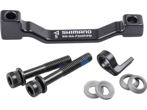 Shimano Tárcsafékadapter Post Mountról/Post Mountra 180-ról 203-ra - fekete
