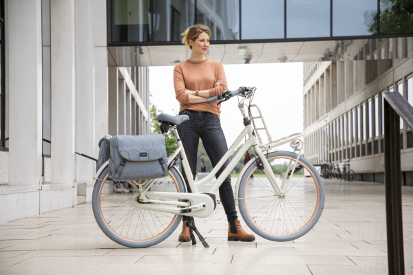 NewLooxs Mondi Joy Quilted Dupla Kerékpár Túratáska - szürke