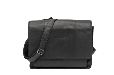 NewLooxs Fellini Leather Kerékpáros Laptoptáska - fekete