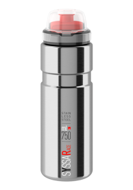 Elite Syssa Race Acél Kerékpáros Kulacs 750ml - ezüst