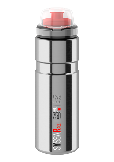 Elite Syssa Race Acél Kerékpáros Kulacs 750ml - ezüst