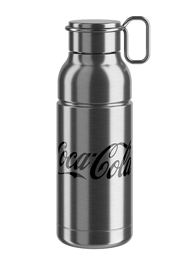 Elite Mia Acél Termosz Coca Cola Kerékpáros Kulacs Kiránduláshoz 650ml - ezüst