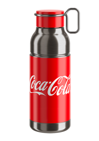 Elite Mia Acél Termosz Coca Cola Kerékpáros Kulacs Kiránduláshoz 650ml - piros