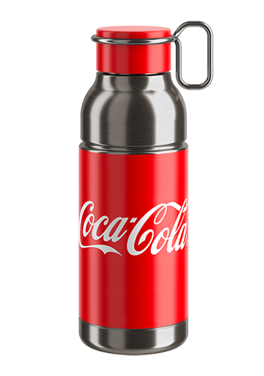 Elite Mia Acél Termosz Coca Cola Kerékpáros Kulacs Kiránduláshoz 650ml - piros