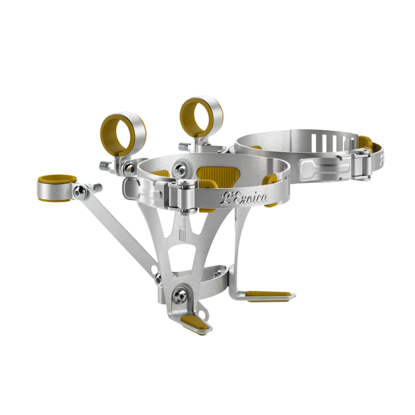 Elite Eroica Vintage Double Kerékpáros Kulacstartó 2 Kulacshoz - ezüst