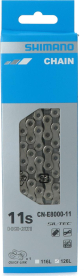 Shimano CN-E8000-11 Pedelec Lánc 126 Szemes Patentszemes - ezüst