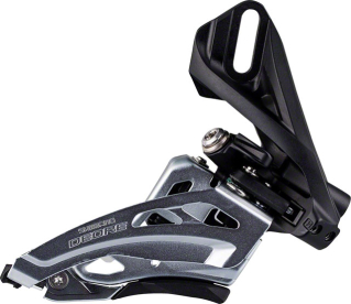 Shimano Deore FD-M617 D-Type Side Swing Első Váltó - fekete